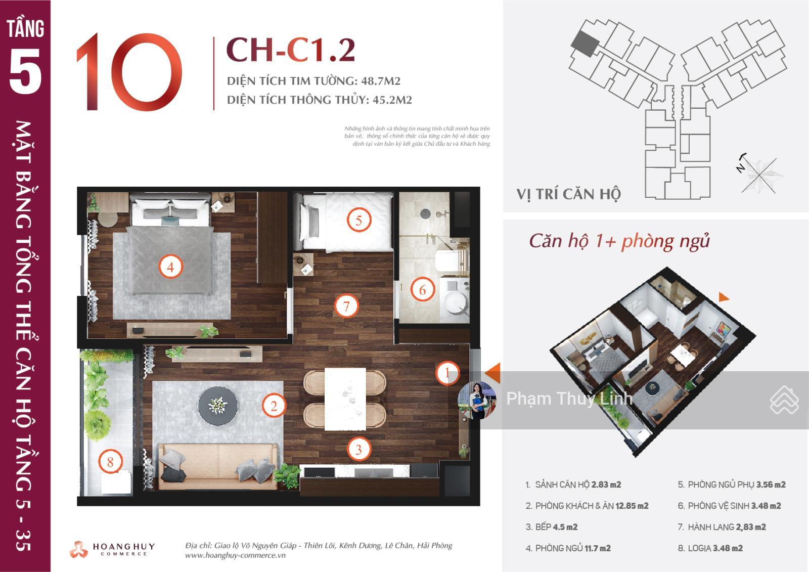 CẦN BÁN GẤP CĂN 1,5 TẠI HOÀNG HUY COMMERCE