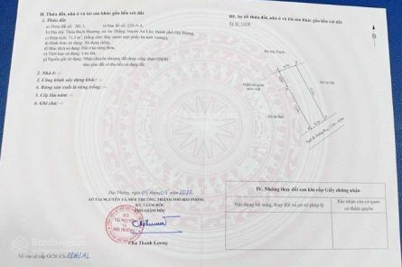 BÁN ĐẤT BÁCH PHƯƠNG, AN THẮNG, HẢI PHÒNG