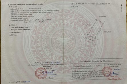 CHÍNH CHỦ BÁN CẮT LỖ LÔ ĐẤT TẠI CÂU TRUNG, QUANG HƯNG, AN LÃO