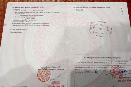 CẦN BÁN LÔ ĐẤT XÓM 4, THÔN NHU KIỀU, XÃ QUỐC TUẤN, AN DƯƠNG