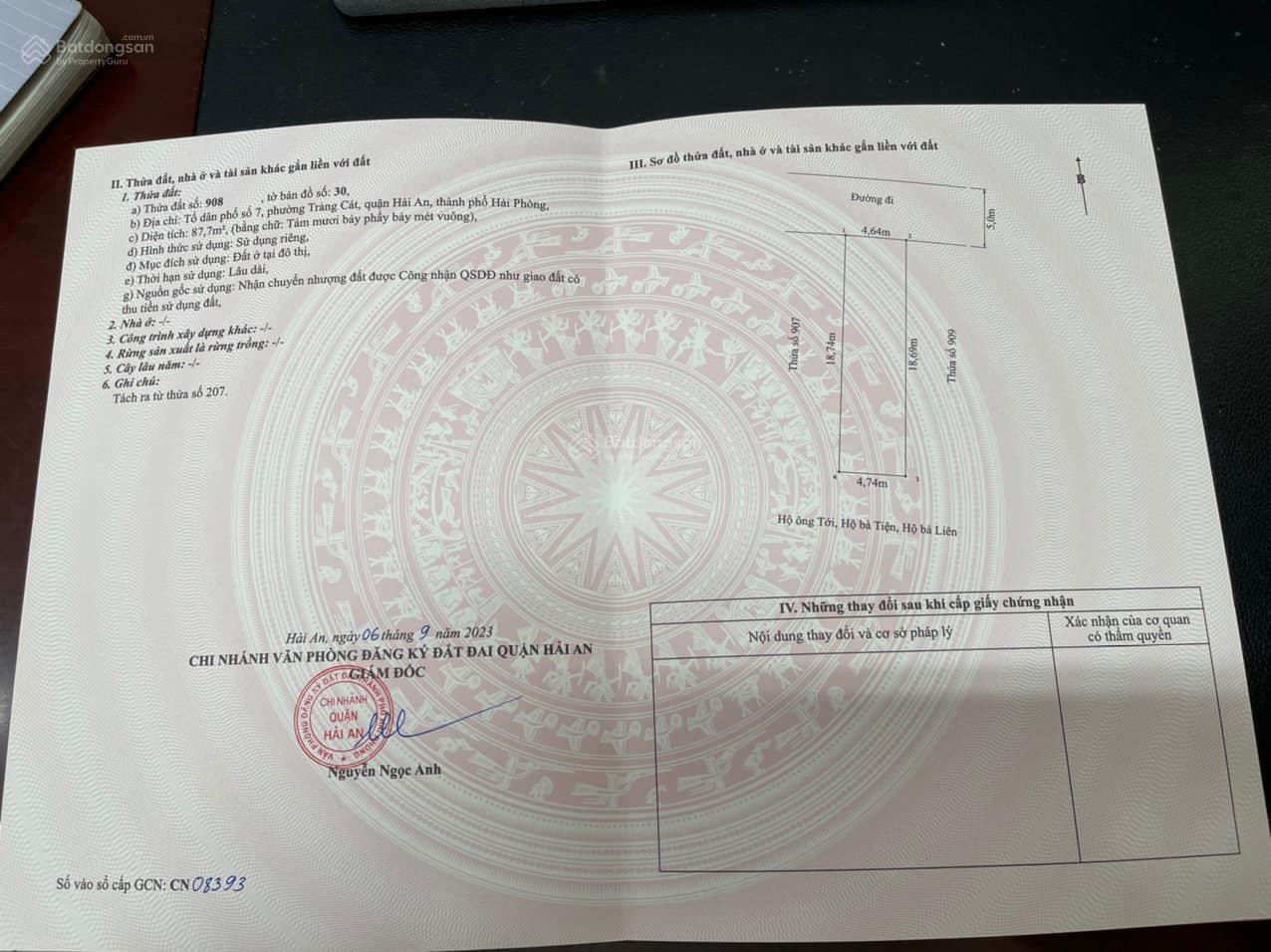Bán 4 lô đất liền kề Tiềm năng cực tốt, phù hợp đầu tư.